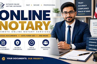 provide fast remote online notary, notarization and notarize legal documents
