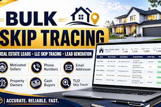 do bulk skip tracing, real estate leads and lead generation