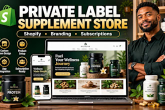 build supplement shopify store for private label nutrition brands