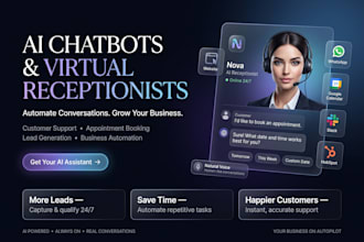 make ai chatbots, voice receptionists for business website