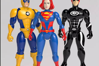 create custom toy, action figure, collectible figurine and miniature 3d model