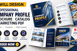 design a professional company profile, brochure, catalog and marketing PDF