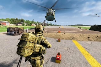 design a complete arma reforger server with experience base on loadout