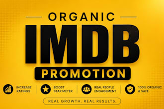 promote imdb profile, improve your film with organic promotion