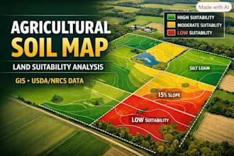 create agricultural soil map and land suitability analysis using gis