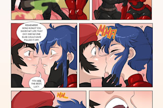 draw professional nsfw comic page, book illustration, sfw comic, graphic design