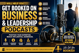 book you on business and leadership podcasts with targeted outreach