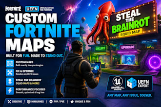 create any fortnite uefn map, steal the brainrot and fix any uefn issues