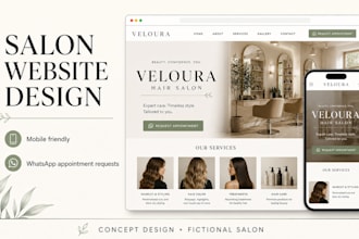 build a mobile friendly salon website with whatsapp booking