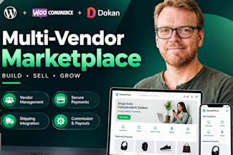 build woocommerce multi vendor ecommerce marketplace with dokan pro website