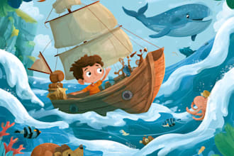design children story book, child book