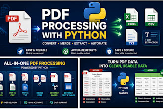 convert merge extract PDF data using python