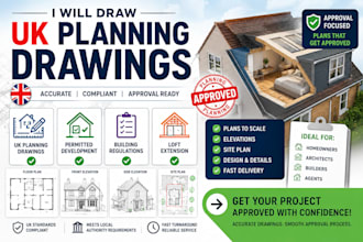 draw uk planning drawings, permitted development, building regs, loft extension