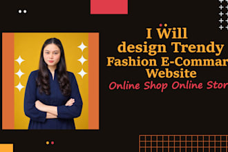 design trendy fashion ecommerce website online shop online store