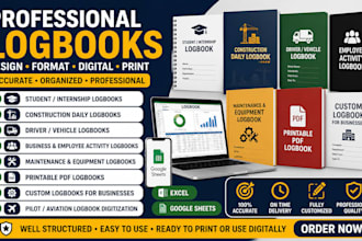 provide professional logbook design, formatting and digitization