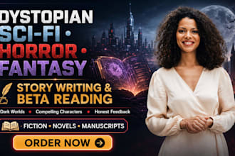 write design dystopian sci fi horror fantasy stories and beta read your novel