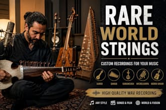 record sarod qanun kamancheh or morin khuur for your music track