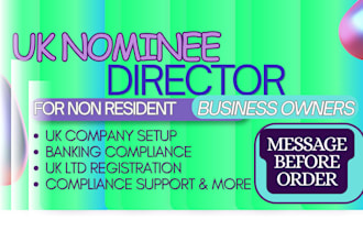 be your UK nominee director for company formation and banking compliance