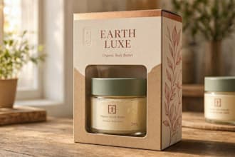 design creative box, pouch and label packaging design