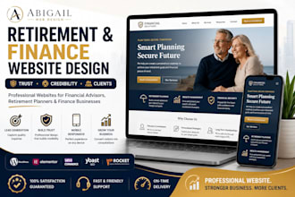 design retirement planning personal finance and financial advisor website