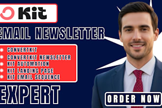 setup convertkit newsletter kit automation kit landing page kit email sequence