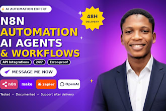 build n8n automation, n8n ai automation and ai agent workflows