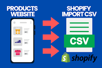 scrape any product website into a shopify import CSV