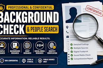 do a professional background check and people search using osint