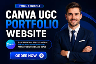 design a canva ugc portfolio website for creators