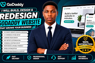 design, redesign and build a professional godaddy website