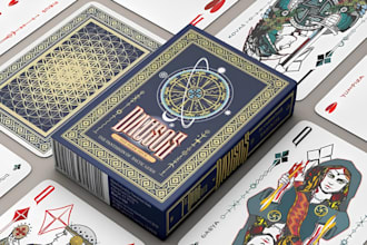 design custom playing cards, board game, poker card deck and tabletop games