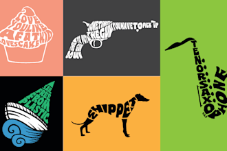 create text art that forms a shape