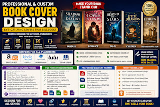 create custom book cover art for KDP, kindle, ebook and paperback