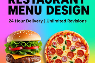design eye catching restaurant food poster and social media post