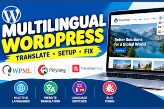 translate wordpress multilingual website using wpml polylang fix bug issues