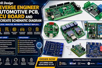 do reverse engineer automotive pcb, ecu board and recreate schematic diagram