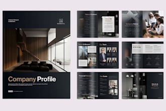 design an executive company profile and business plan with brand letterhead