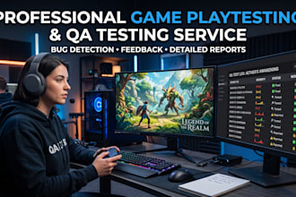 playtest your game with QA testing, bug reports and feedback