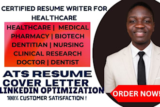 write a medical, doctor, nursing, clinical ats resume