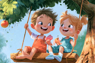illustrate children storybook illustration, children