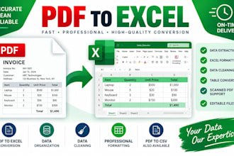 convert PDF to excel and format excel spreadsheets
