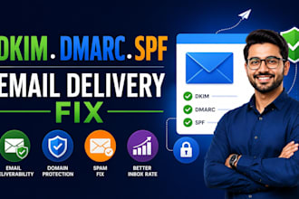 configure spf, dkim, dmarc, and mx records to resolve email deliverability issue