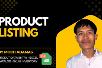 create and organize product listings in excel
