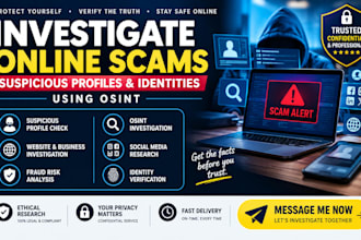 online investigate scams, suspicious profiles and identities using osint