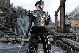 design custom skyrim mods characters, armor, weapons and game mod