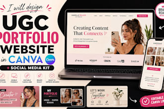 design ugc portfolio website canva ugc portfolio website canva social media kits
