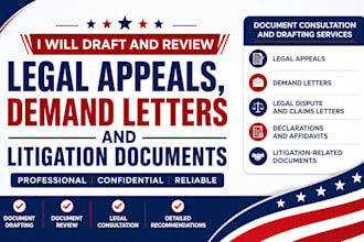 draft and review legal appeals, demand letters and litigation documents