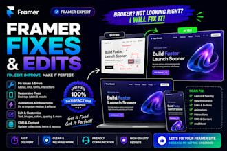 fix, edit and customize your framer website or framer template