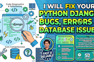 fix python django bugs, errors, and database issues