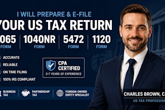 prepare and e file your form 1065, 1040nr, 5472 and 1120 in 24 hours